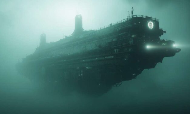 The Ghost Ship Derelict: A Haunting Orbit Around a Dying Star