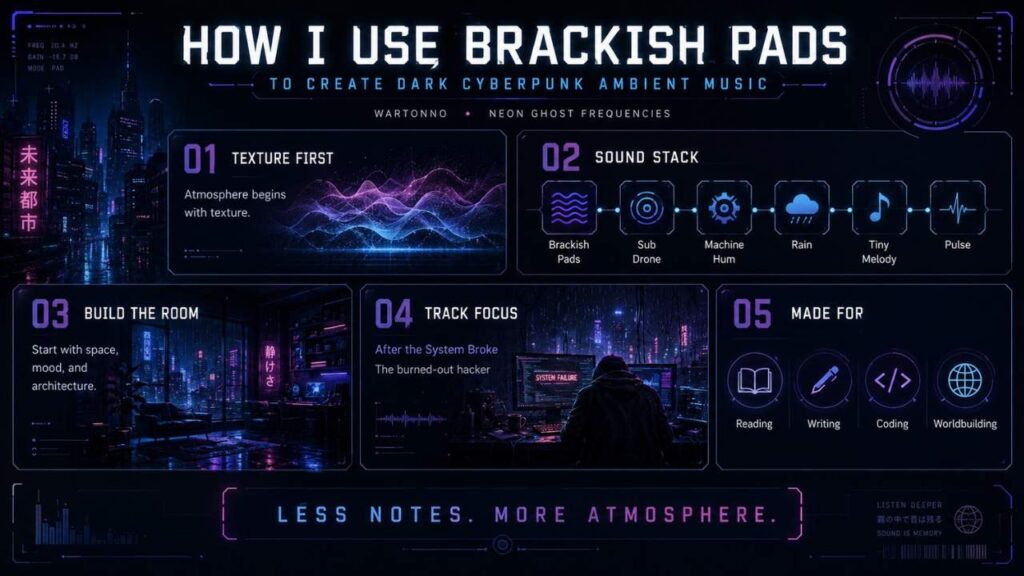 Brackish Pads Cyberpunk Ambient Music Infographic