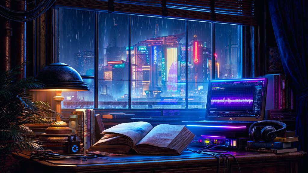 Cyberpunk Ambient for Coding and Writing