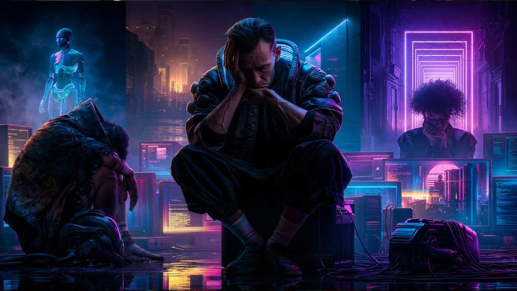 Cyberpunk Story Tropes Behind Neon Ghost Frequencies