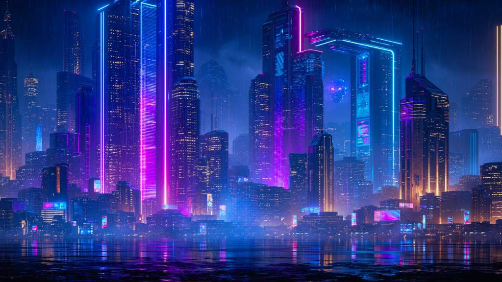 Neon Ghost Frequencies Cyberpunk World