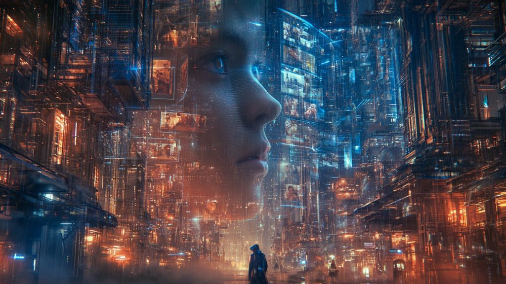 The Signal That Remembered You is original dark cinematic cyberpunk ambient music by Wartonno